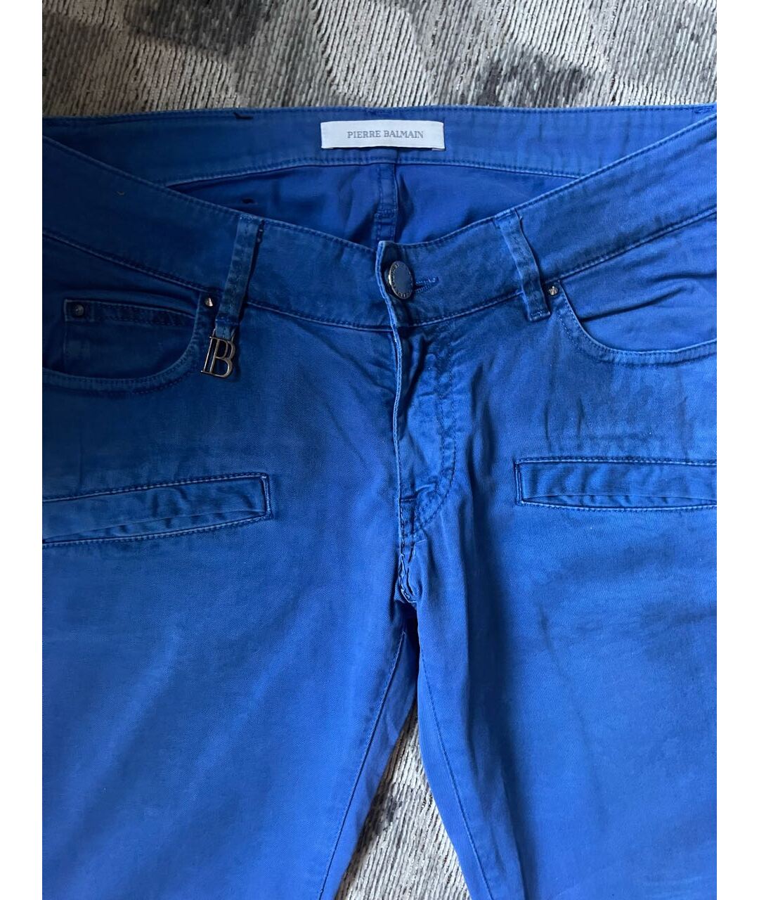 BALMAIN Синие хлопковые джинсы слим, фото 8
