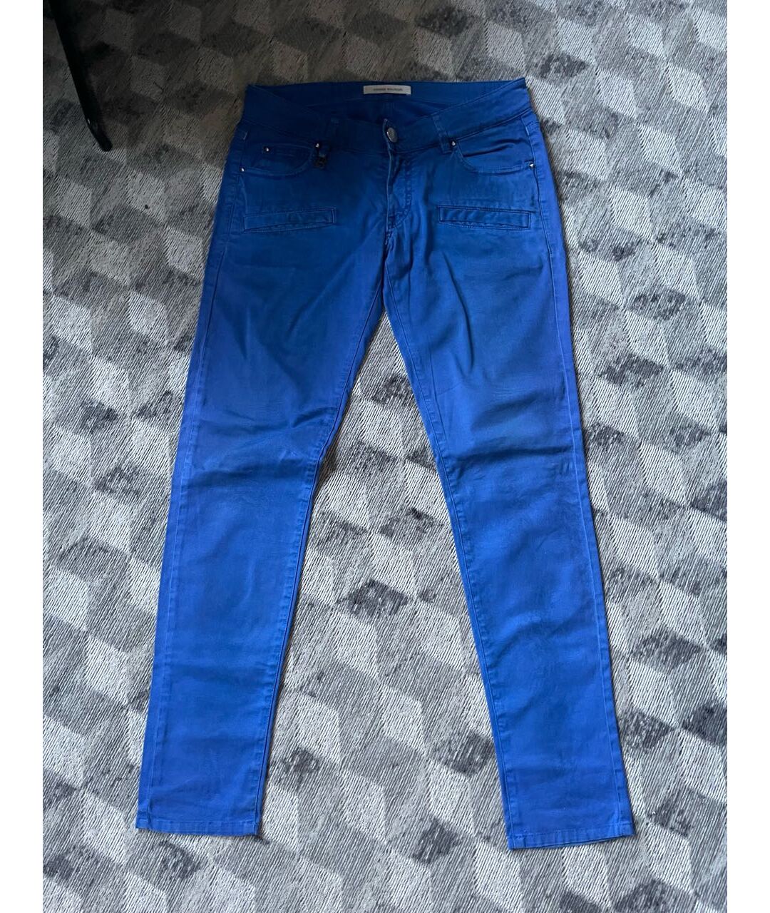 BALMAIN Синие хлопковые джинсы слим, фото 9