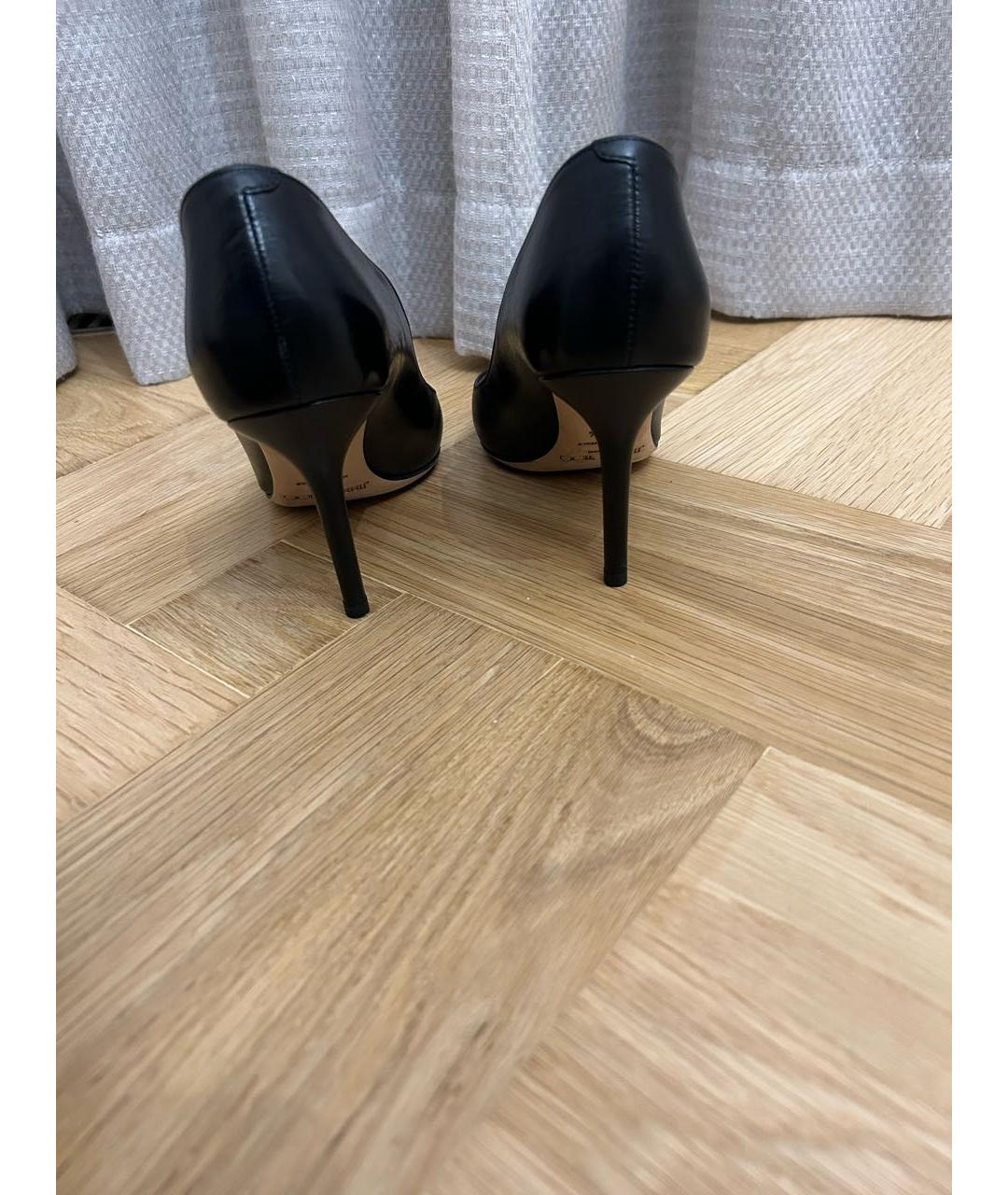 JIMMY CHOO Черные кожаные туфли, фото 4