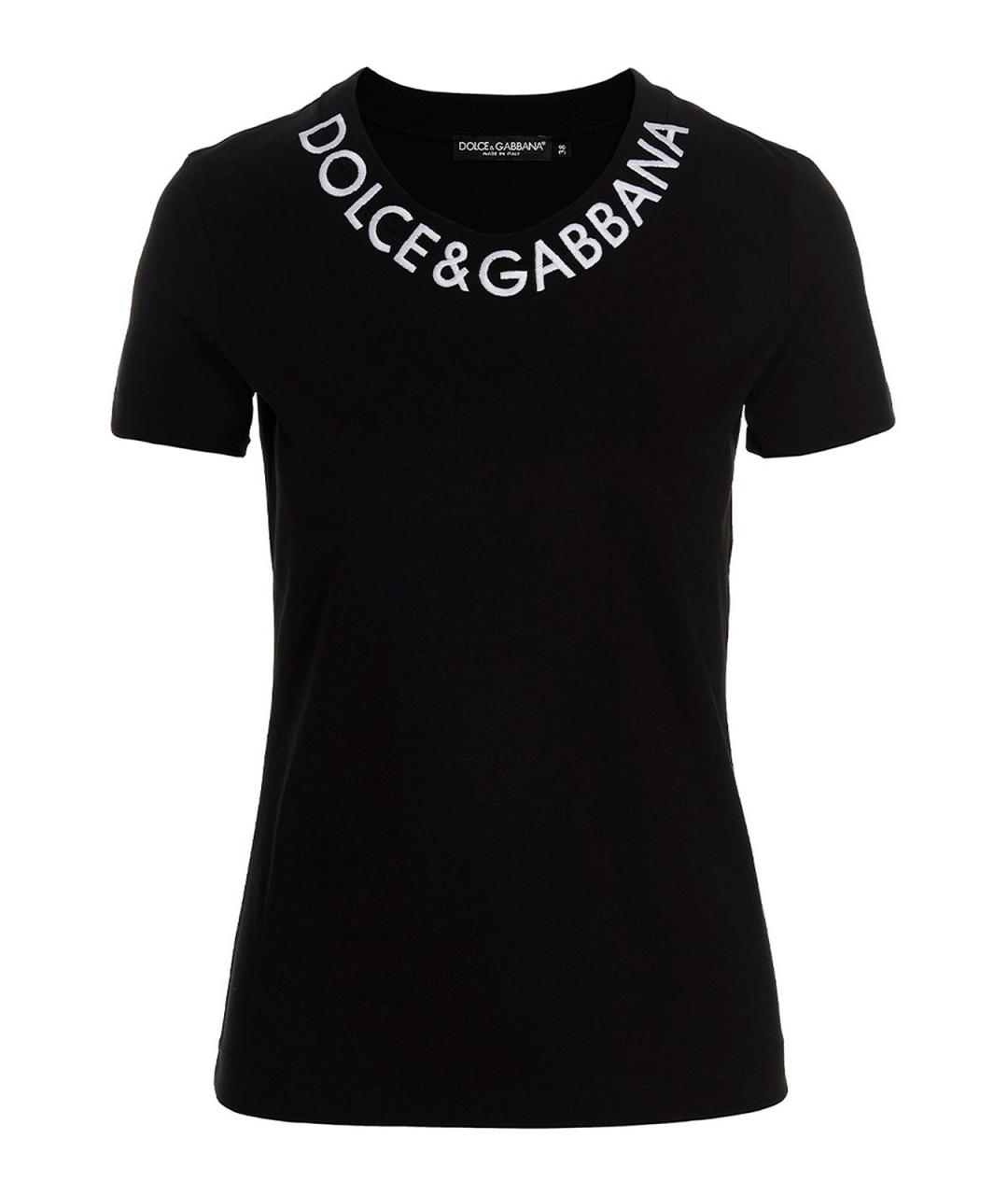 DOLCE&GABBANA Черная хлопковая футболка, фото 1