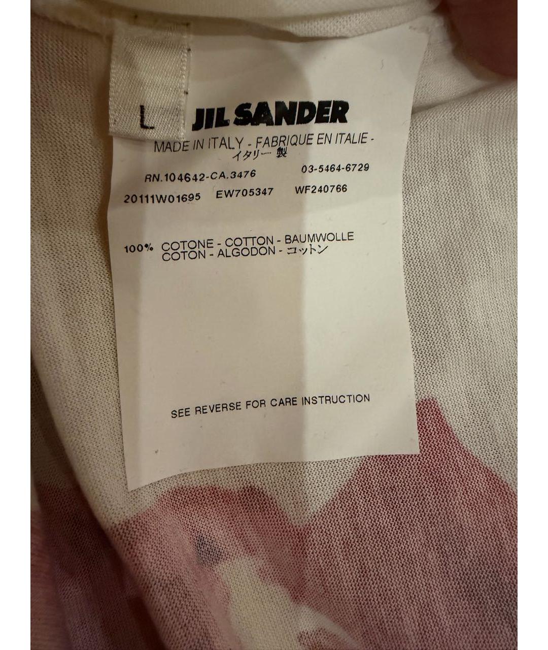 JIL SANDER Мульти хлопковая футболка, фото 4
