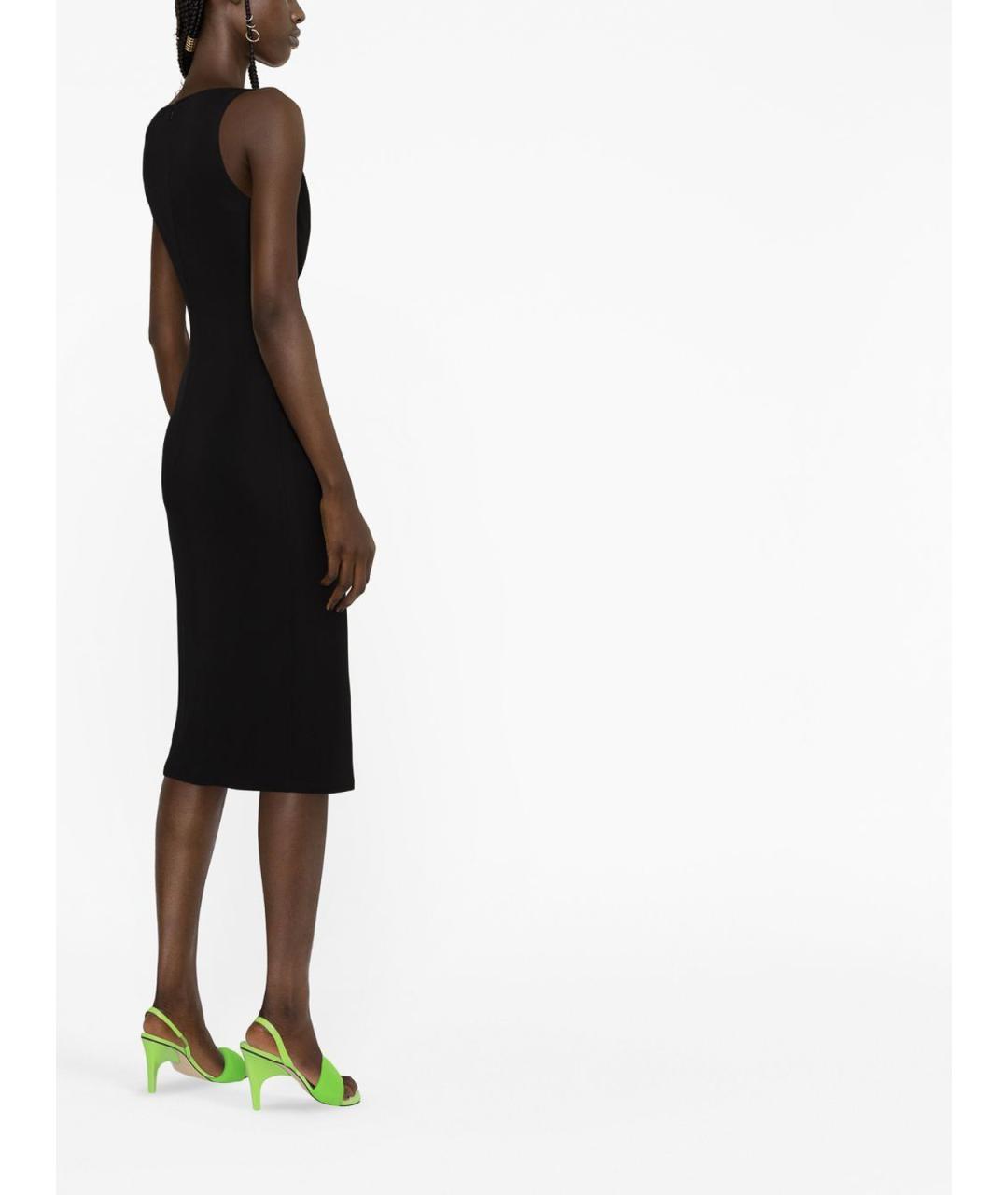 VERSACE Черное вискозное коктейльное платье, фото 4