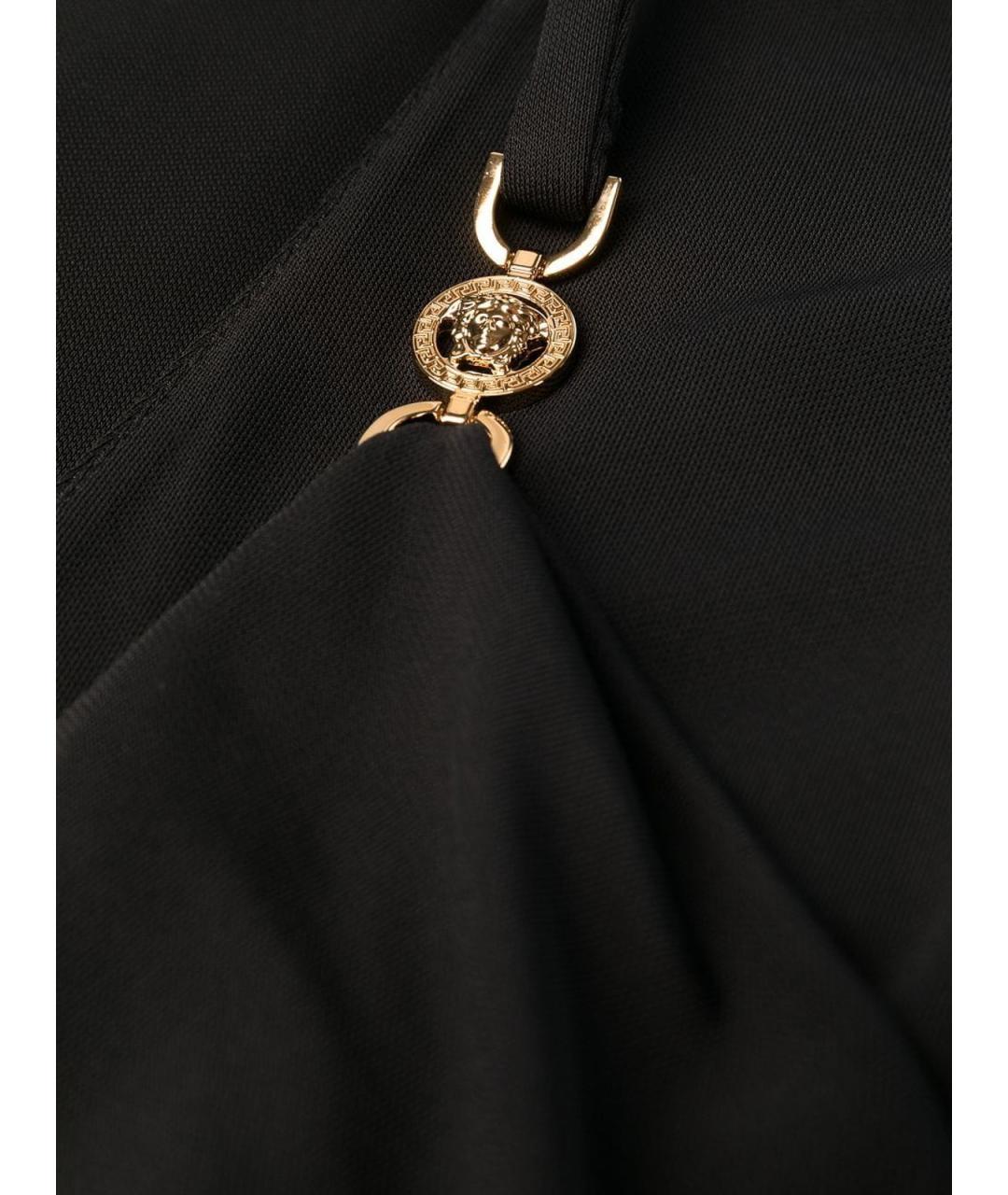 VERSACE Черное вискозное коктейльное платье, фото 5