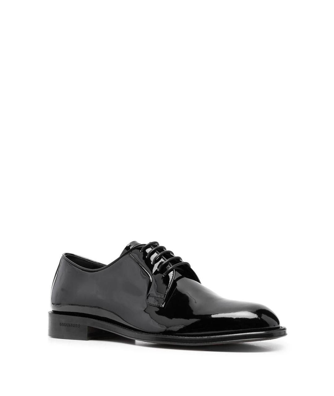 DSQUARED2 Черные кожаные туфли, фото 2
