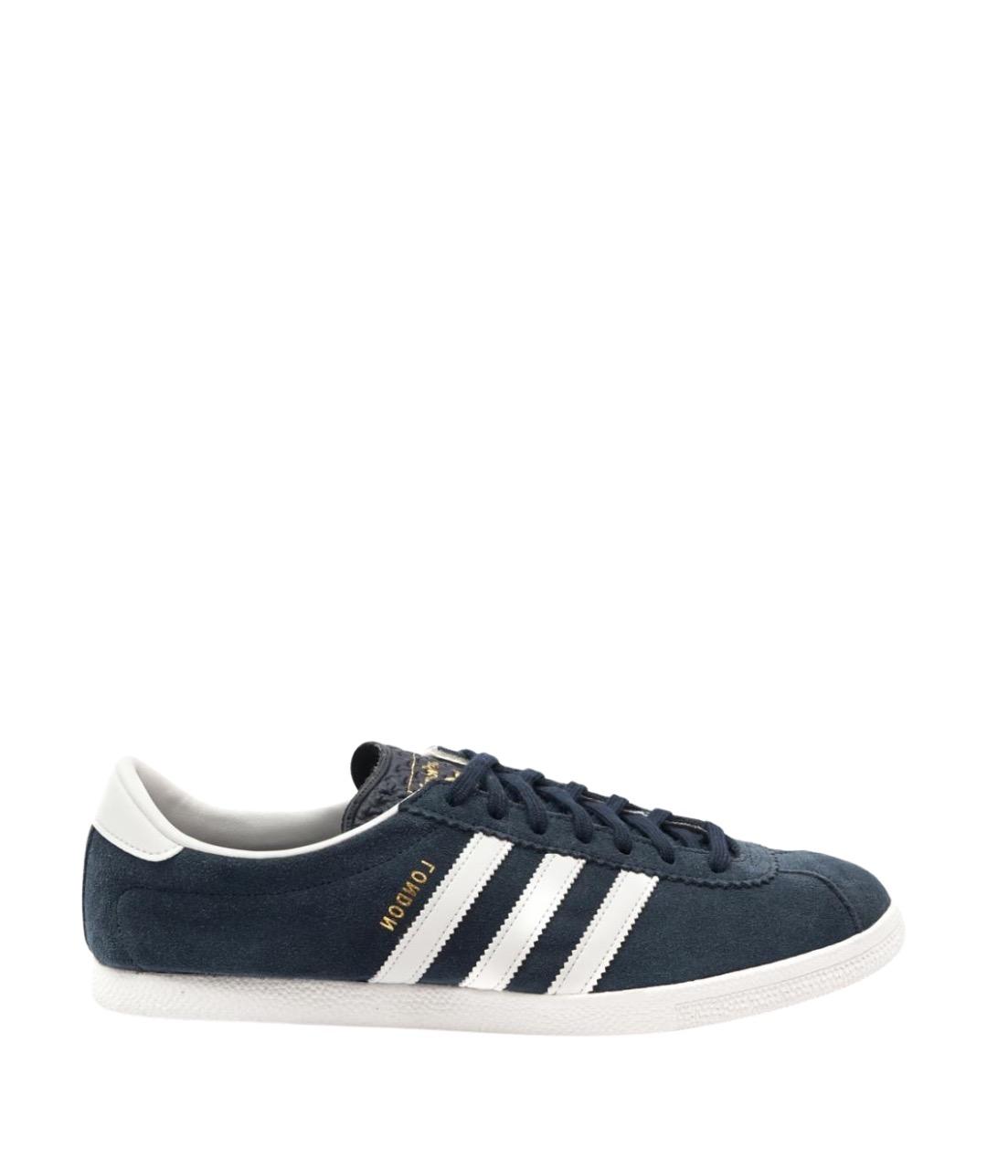 ADIDAS Синие замшевые низкие кроссовки / кеды, фото 1