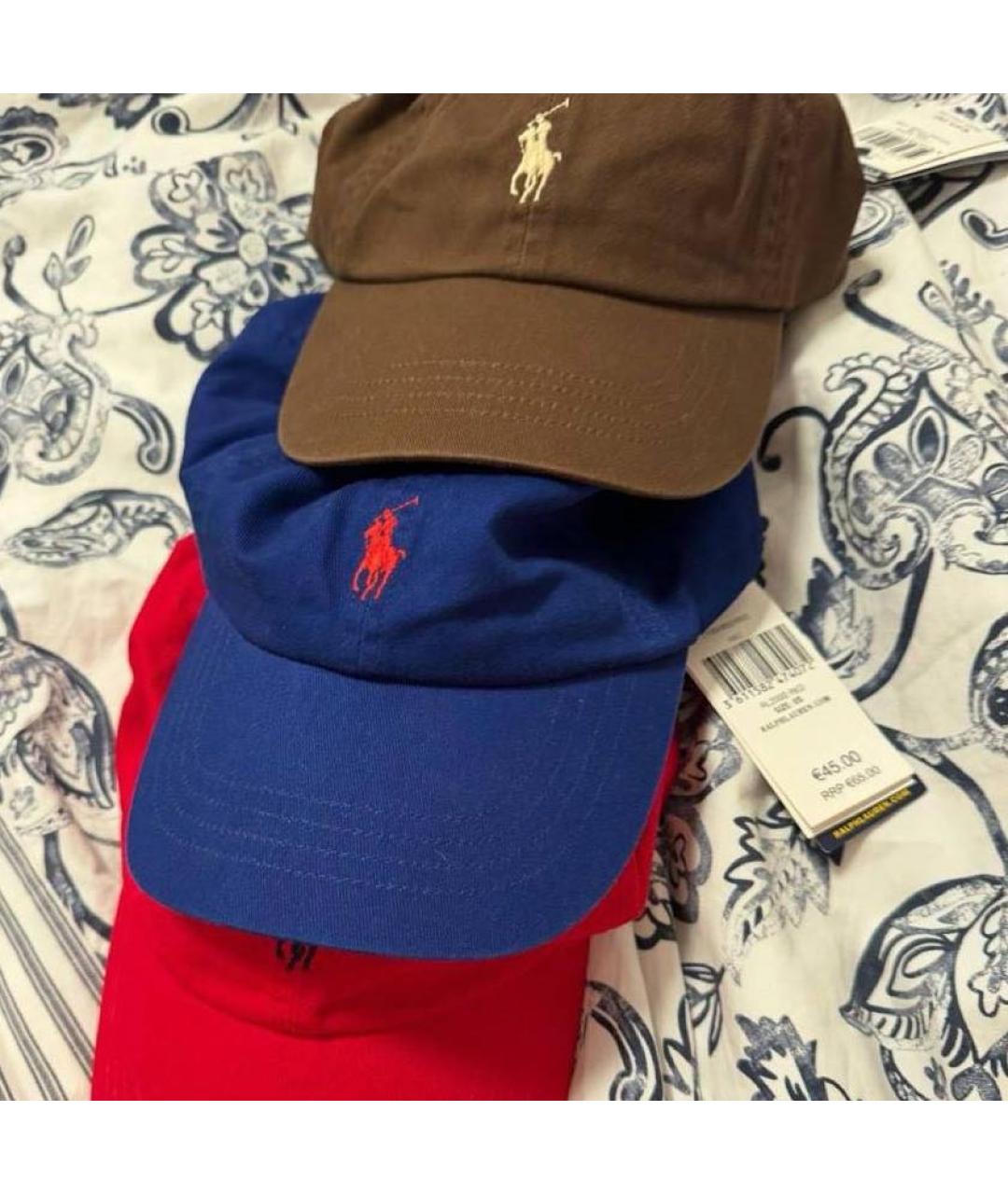 POLO RALPH LAUREN Красная хлопковая кепка, фото 3