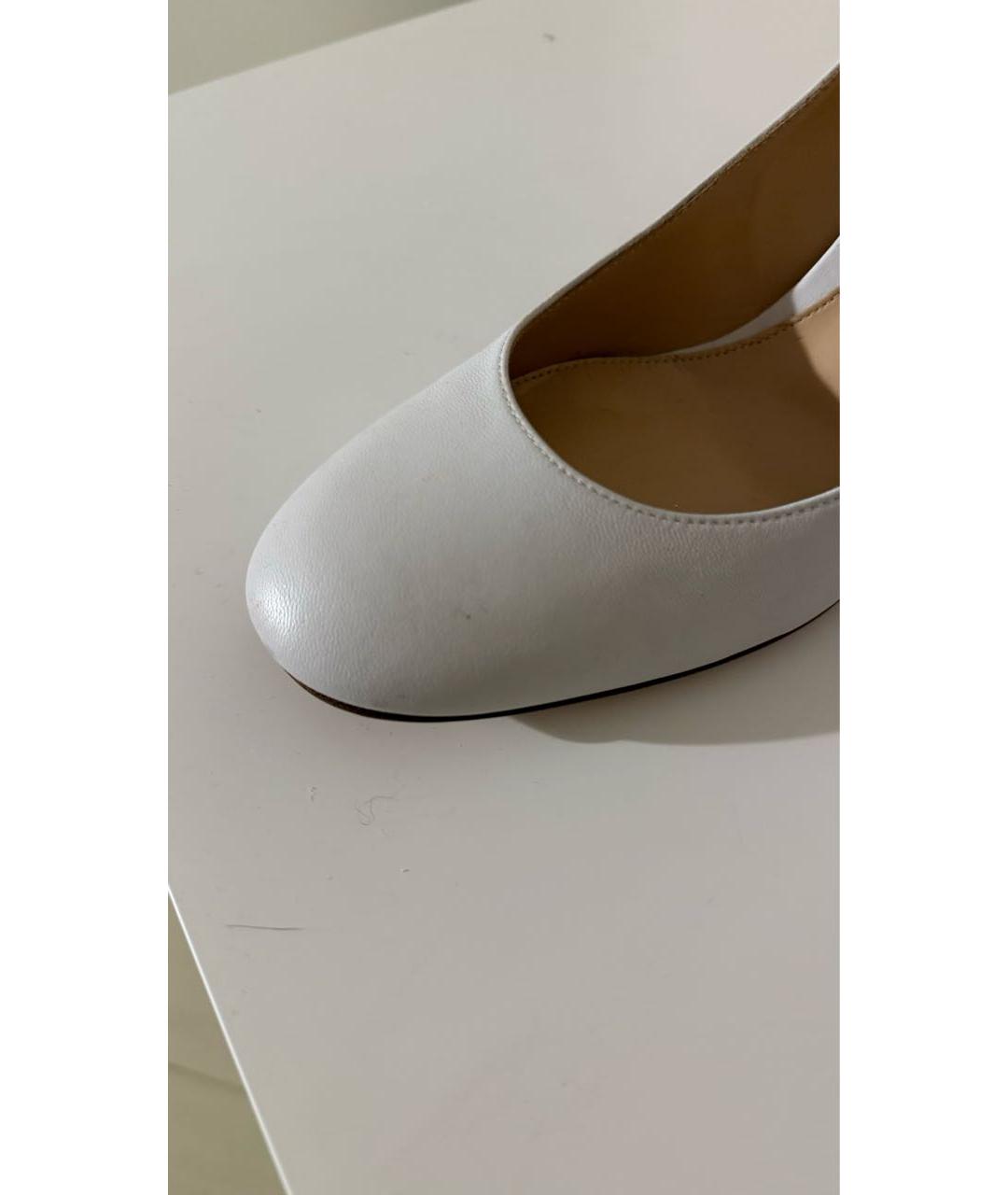 GIANVITO ROSSI Белые кожаные туфли, фото 2