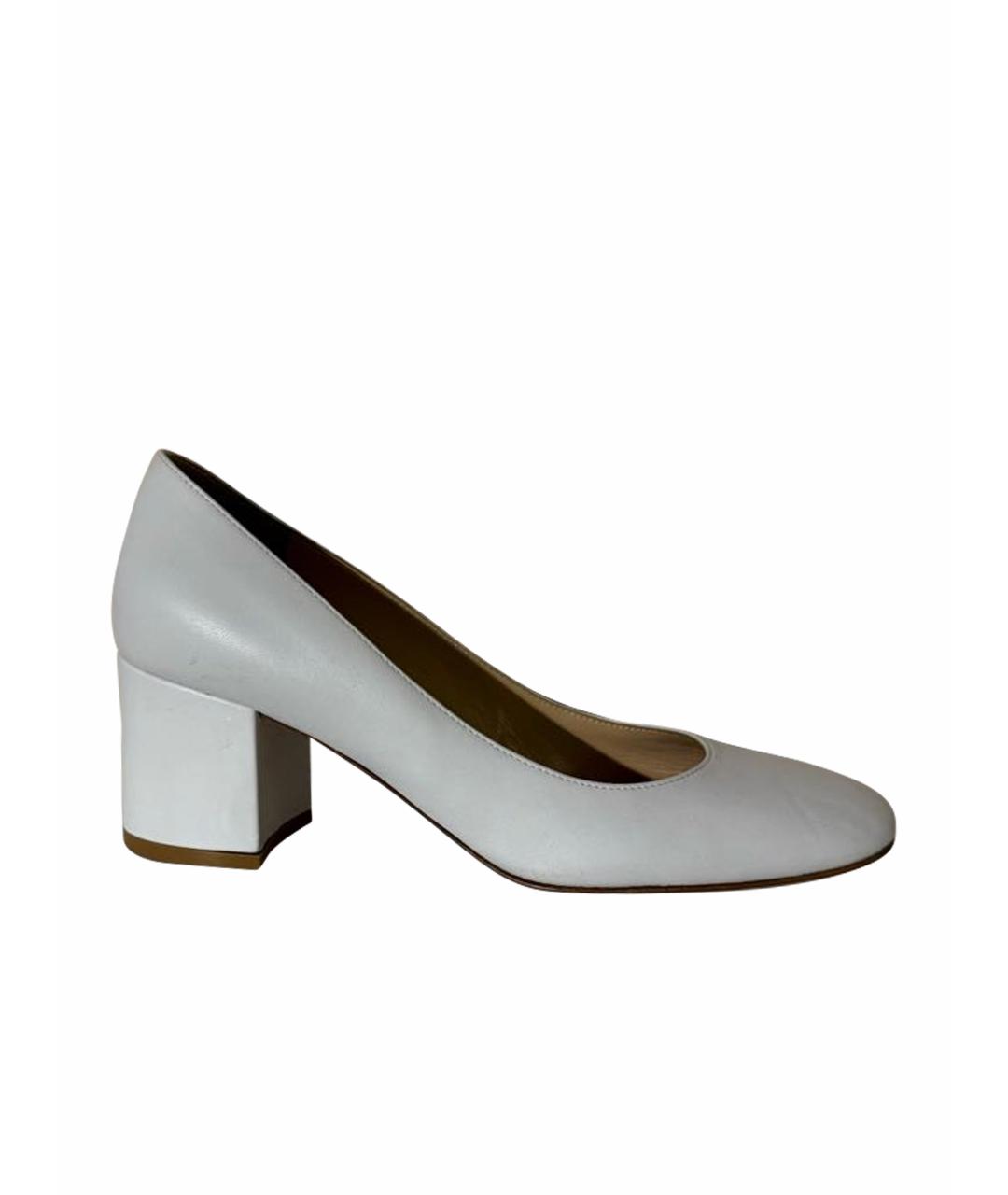 GIANVITO ROSSI Белые кожаные туфли, фото 1