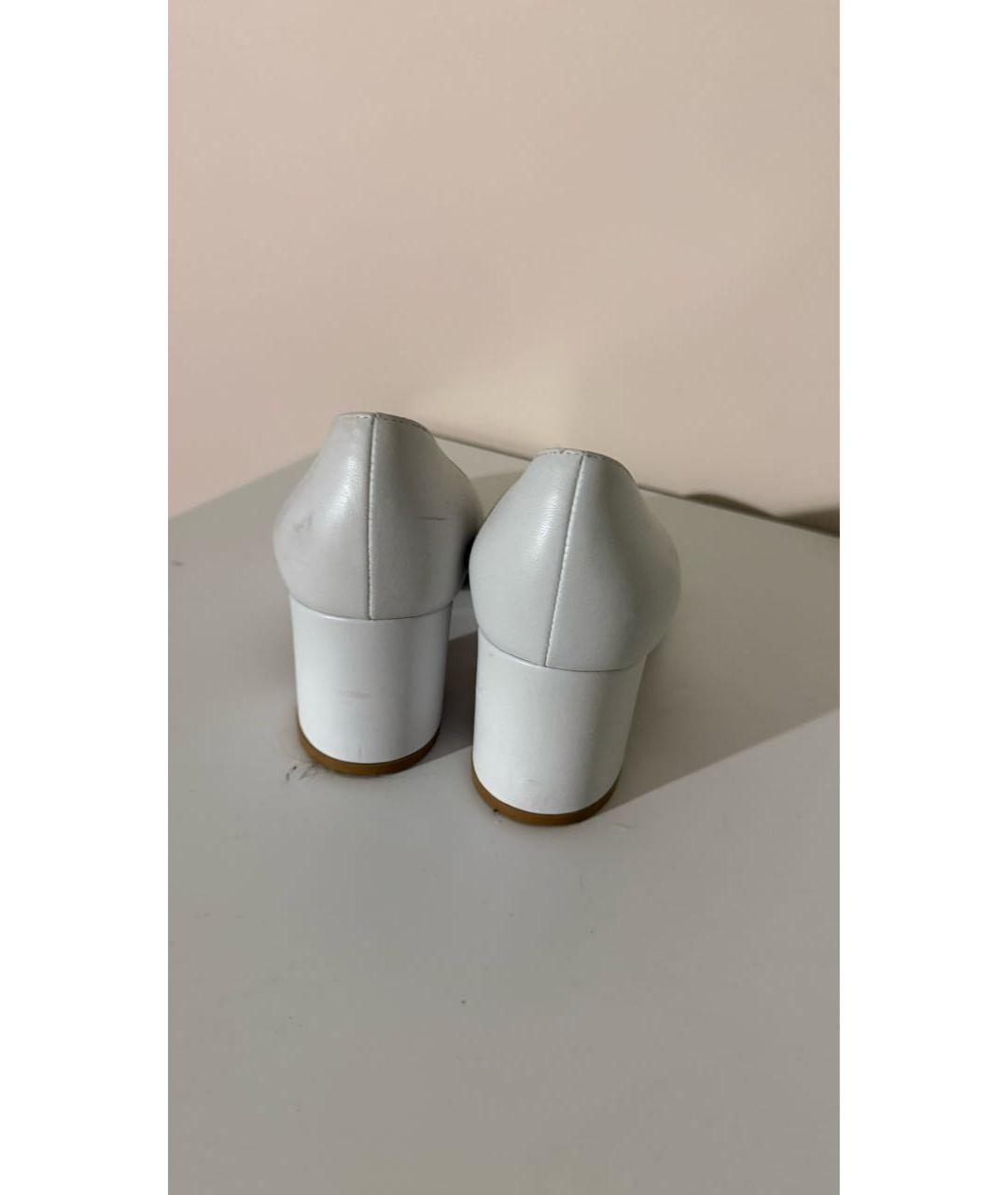 GIANVITO ROSSI Белые кожаные туфли, фото 4