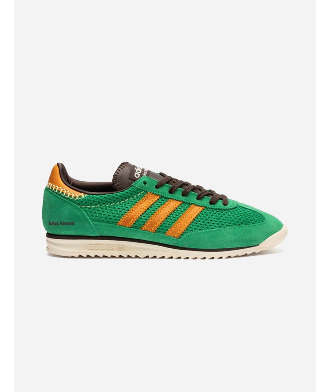 ADIDAS Зеленые текстильные кеды, фото 9