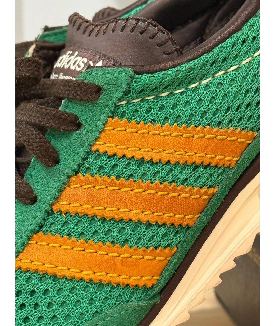 ADIDAS Зеленые текстильные кеды, фото 5