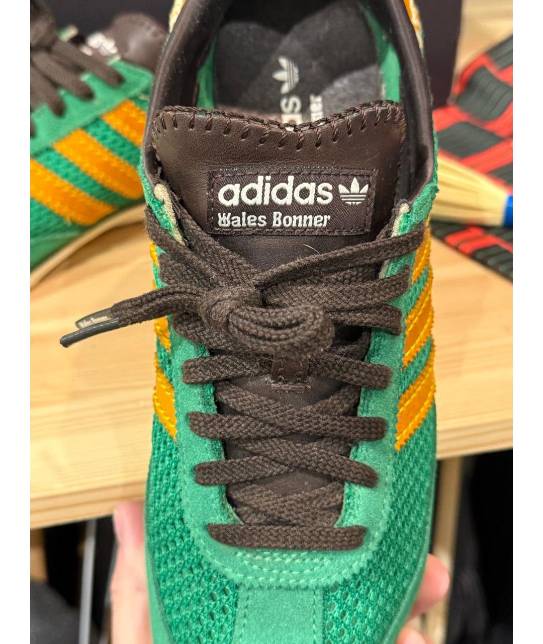 ADIDAS Зеленые текстильные кеды, фото 7