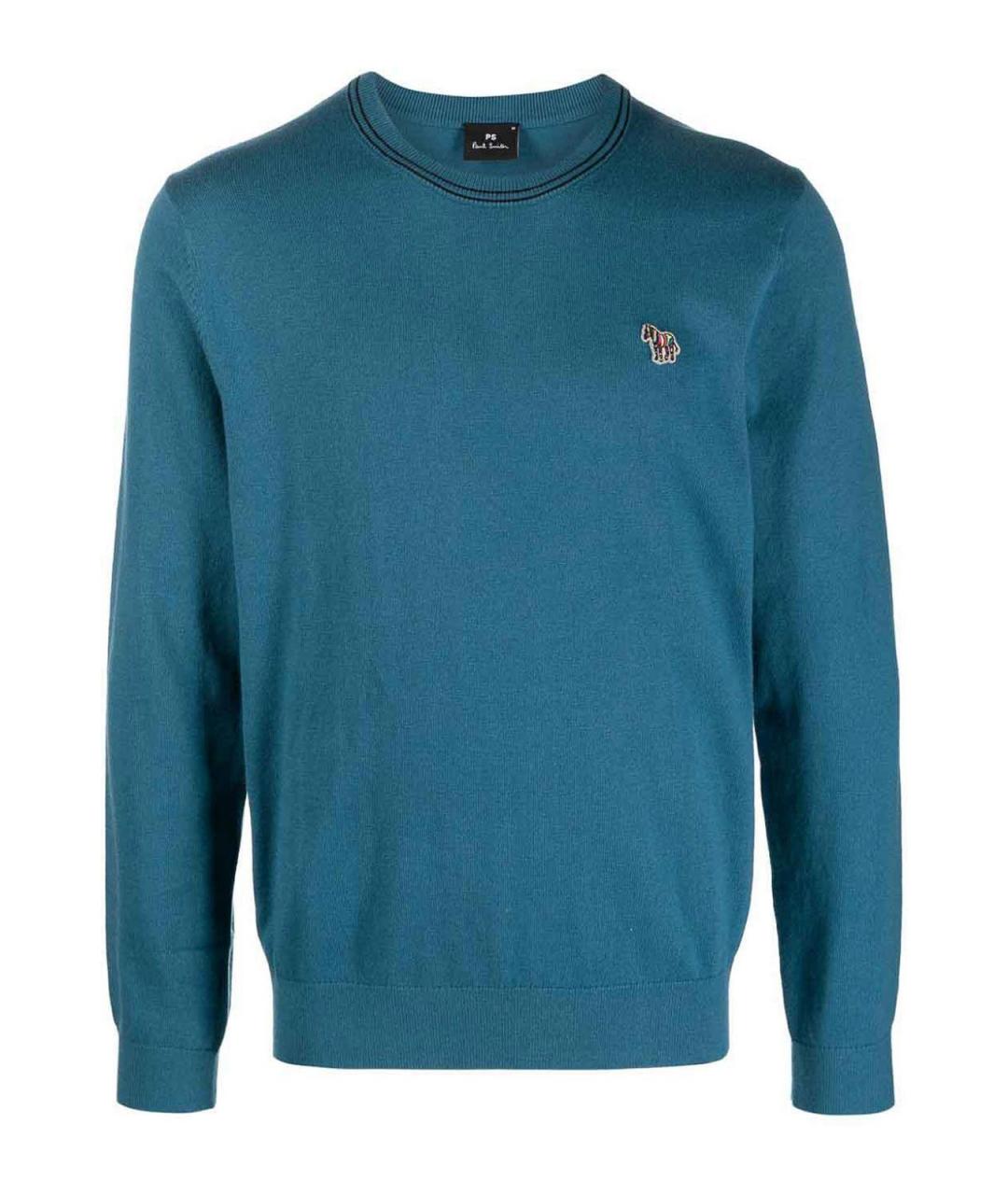 PAUL SMITH Синий хлопковый джемпер / свитер, фото 1