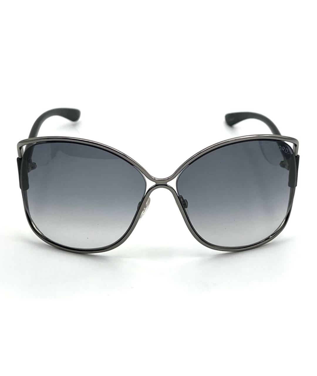 TOM FORD Серые металлические солнцезащитные очки, фото 6
