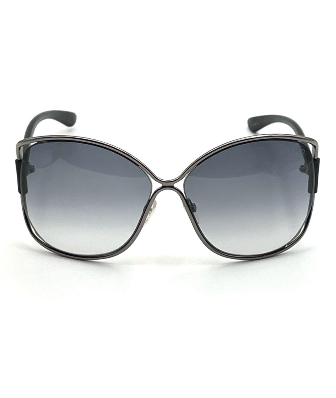 TOM FORD Серые металлические солнцезащитные очки, фото 9