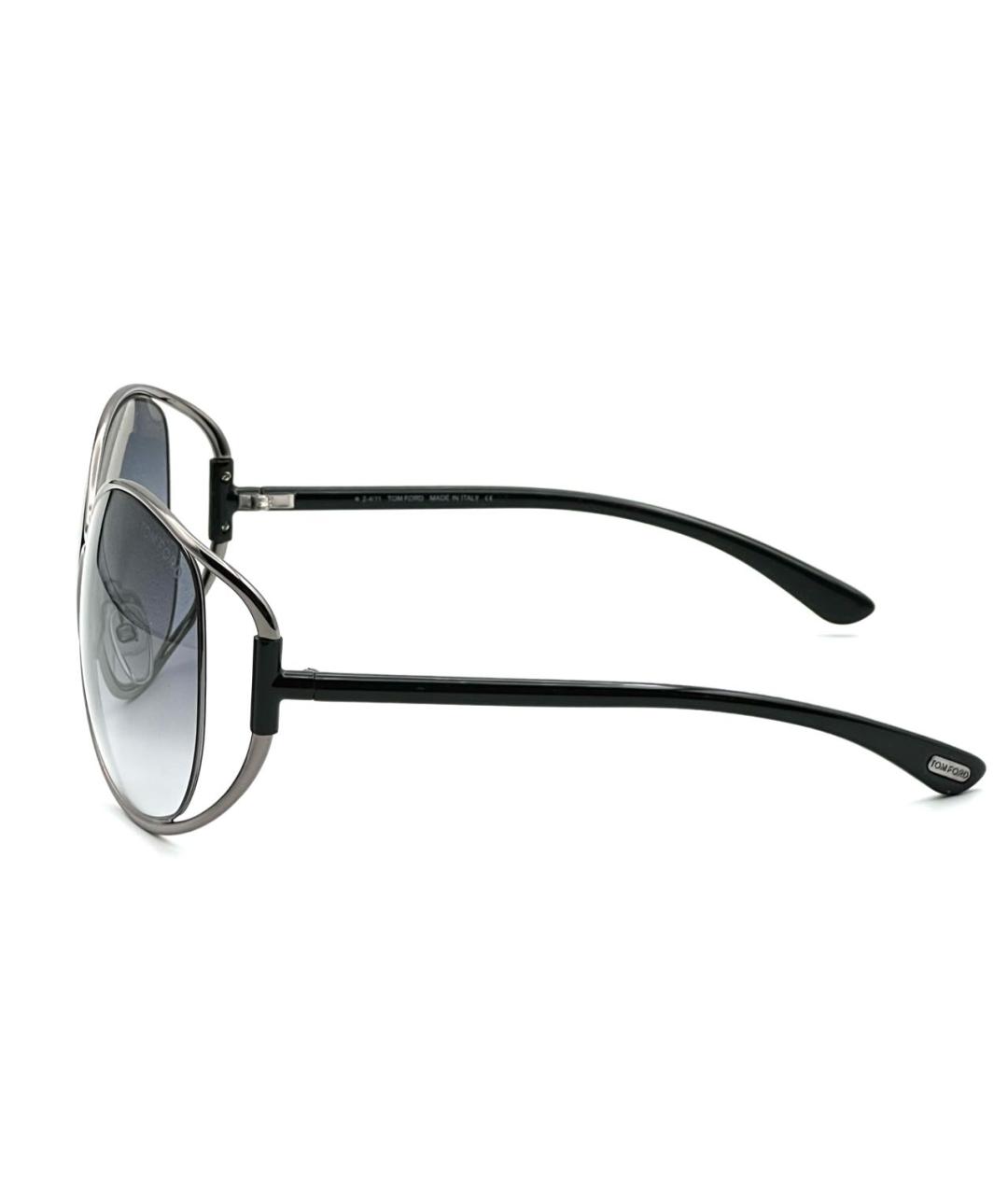 TOM FORD Серые металлические солнцезащитные очки, фото 4
