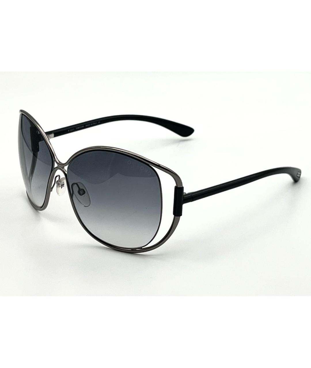 TOM FORD Серые металлические солнцезащитные очки, фото 2