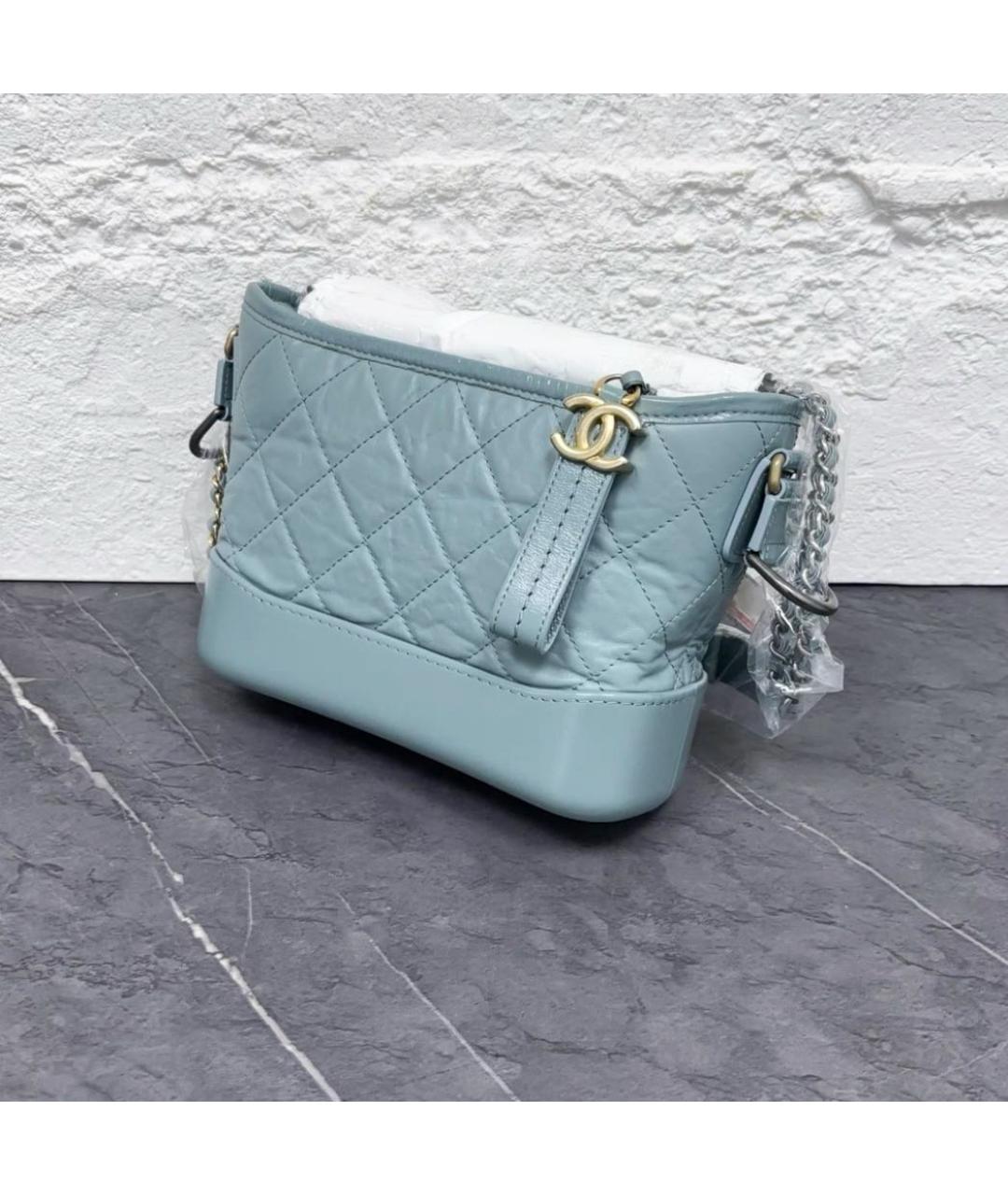 CHANEL Голубая кожаная сумка через плечо, фото 2
