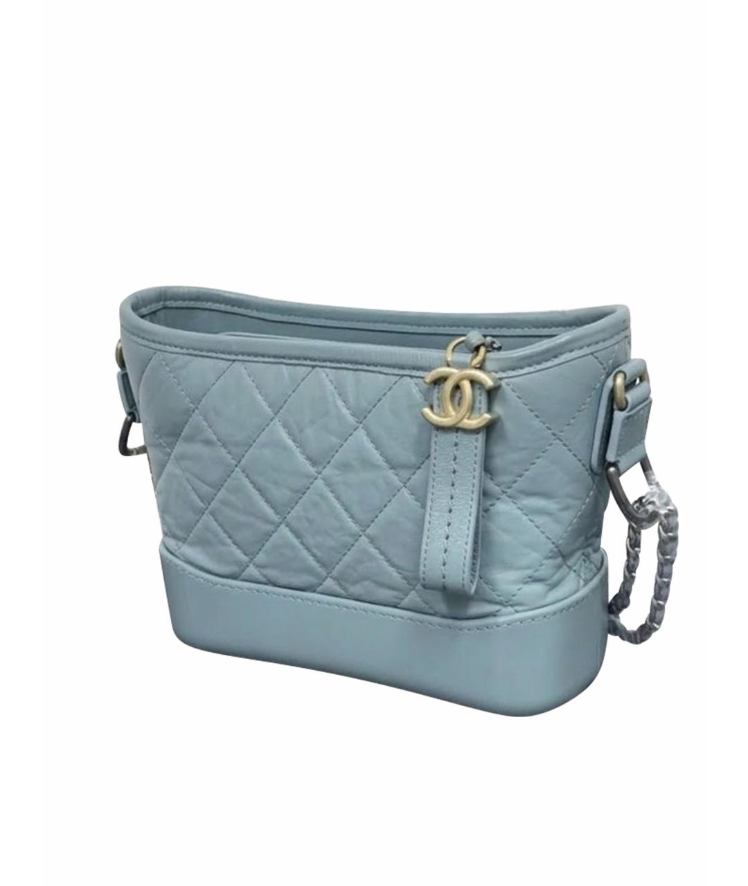 CHANEL Голубая кожаная сумка через плечо, фото 1