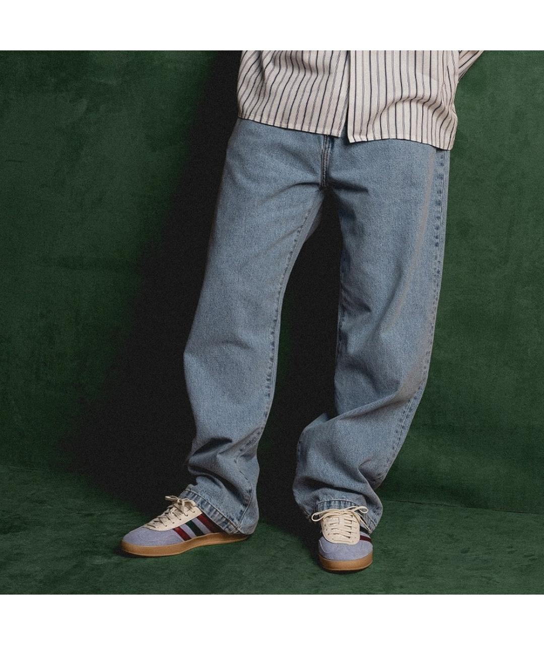 ADIDAS Голубые замшевые низкие кроссовки / кеды, фото 8