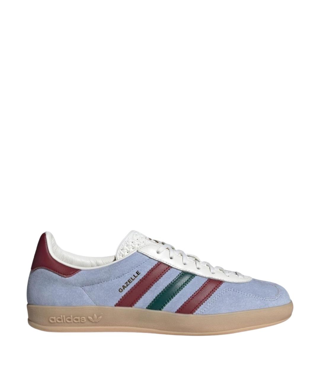 ADIDAS Голубые замшевые низкие кроссовки / кеды, фото 1