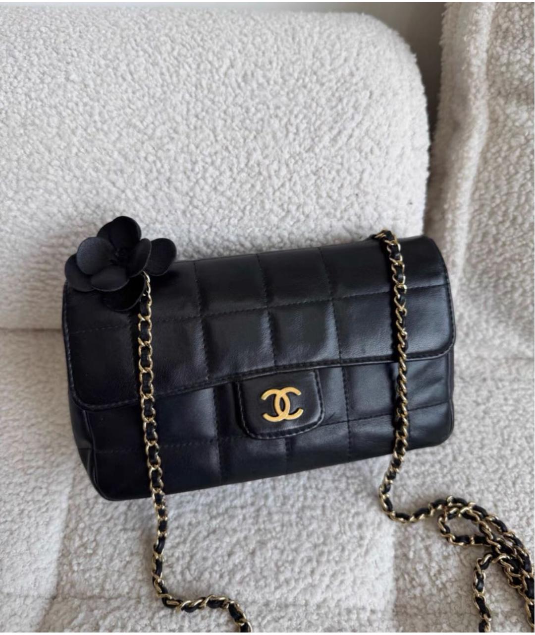 CHANEL Черная кожаная сумка через плечо, фото 2