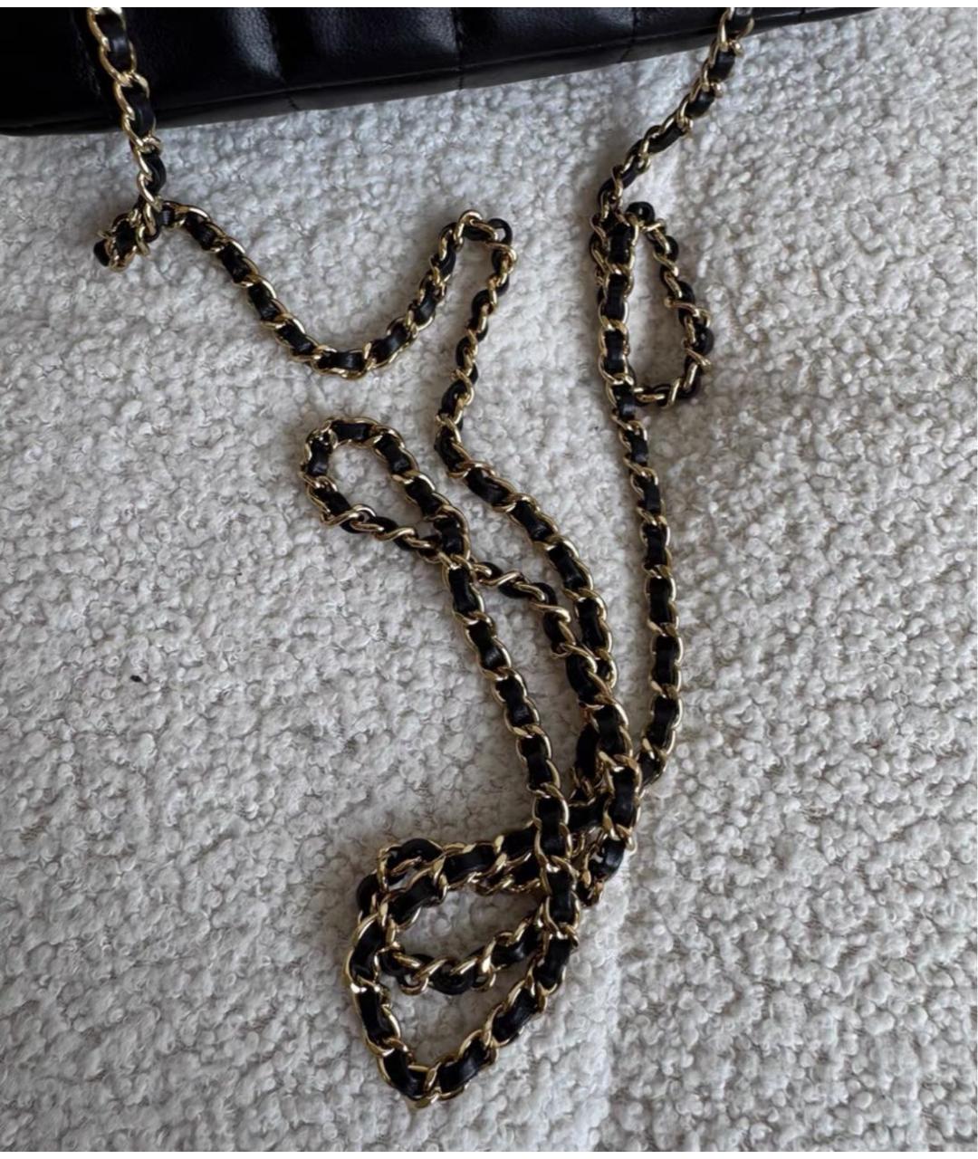 CHANEL Черная кожаная сумка через плечо, фото 4