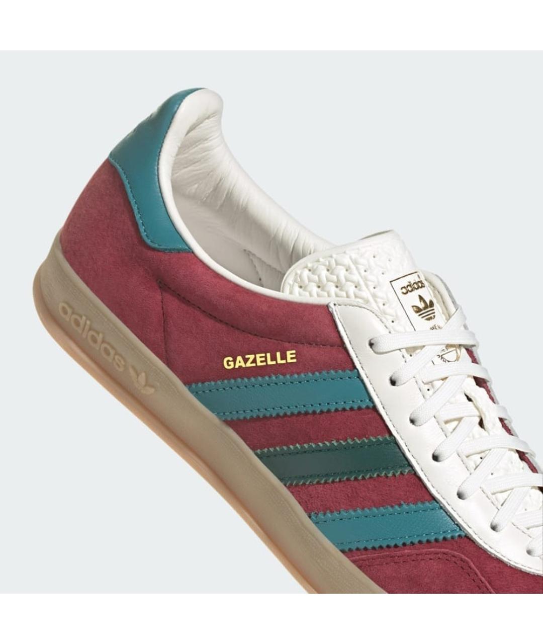 ADIDAS Бордовые замшевые низкие кроссовки / кеды, фото 3