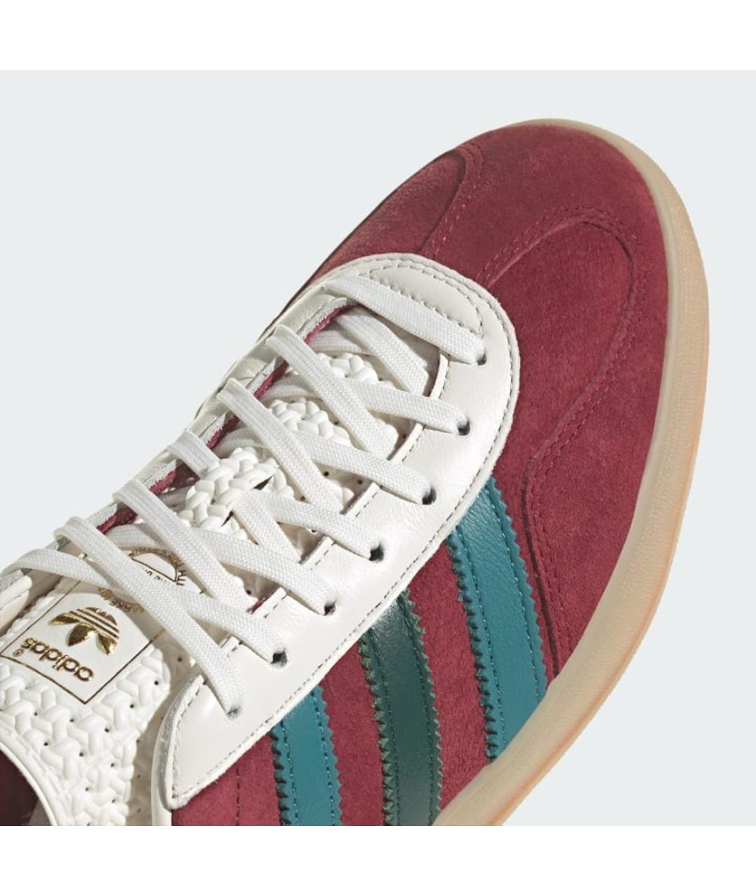 ADIDAS Бордовые замшевые низкие кроссовки / кеды, фото 4