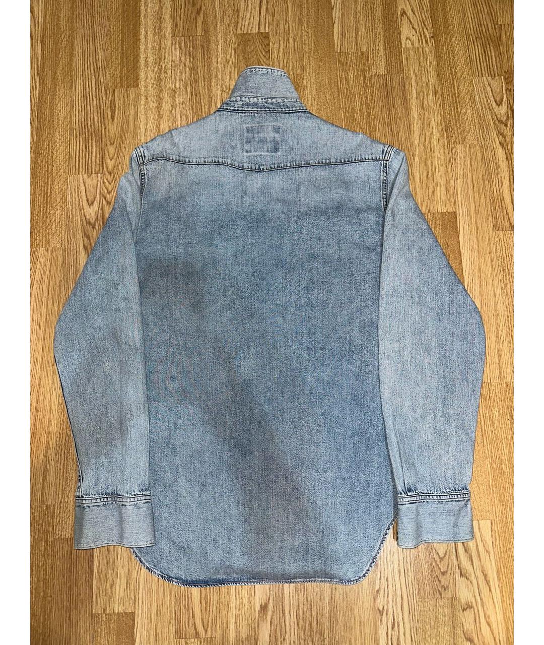 ACNE STUDIOS Голубая хлопковая кэжуал рубашка, фото 2