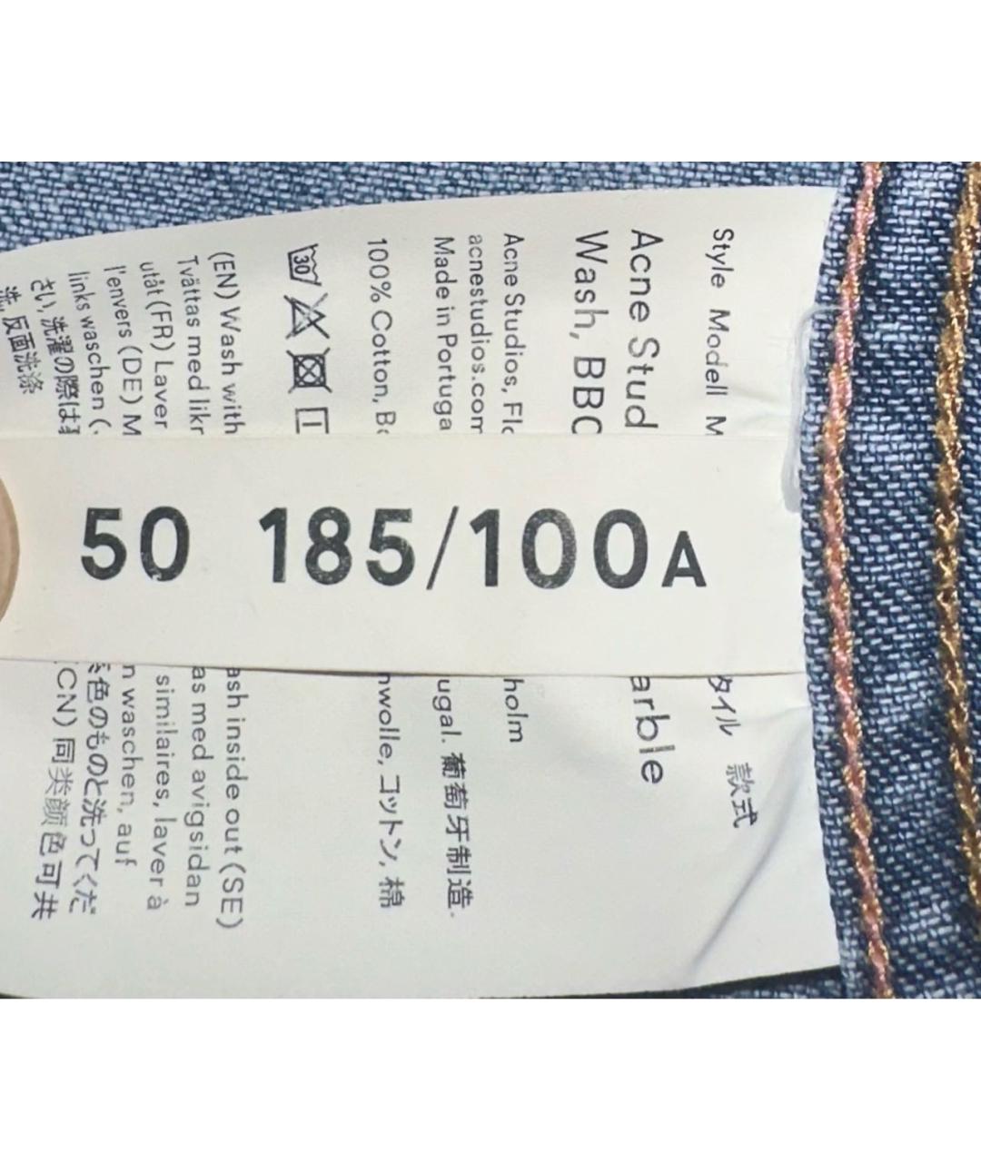 ACNE STUDIOS Голубая хлопковая кэжуал рубашка, фото 5