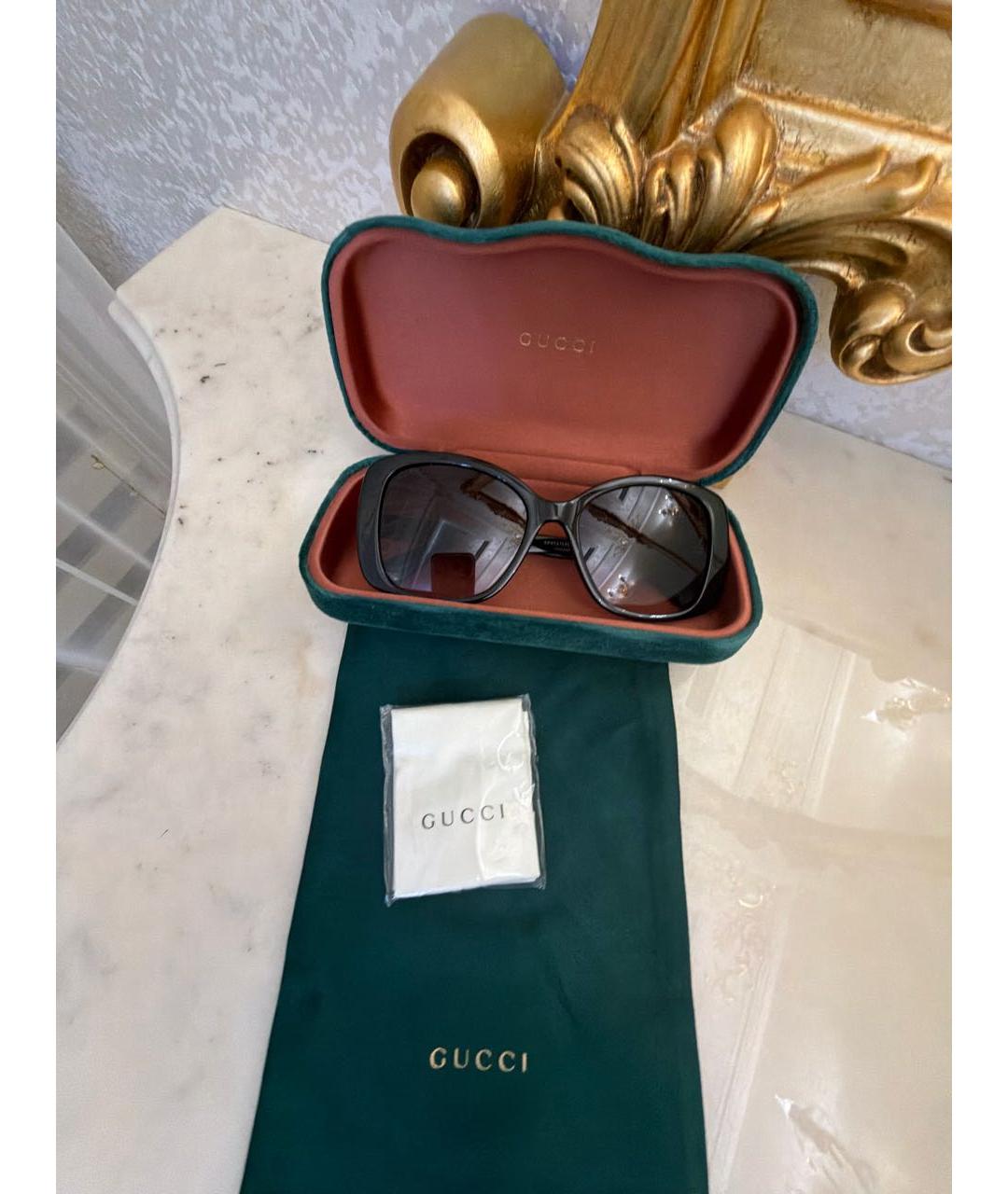 GUCCI Черные пластиковые солнцезащитные очки, фото 5
