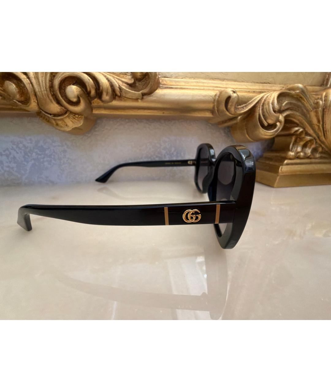GUCCI Черные пластиковые солнцезащитные очки, фото 3