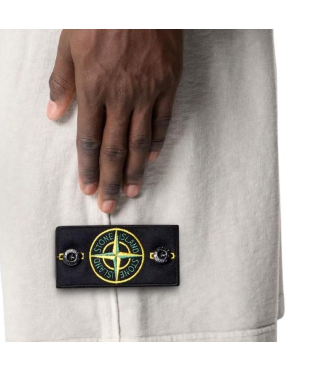 STONE ISLAND Серые шорты, фото 5