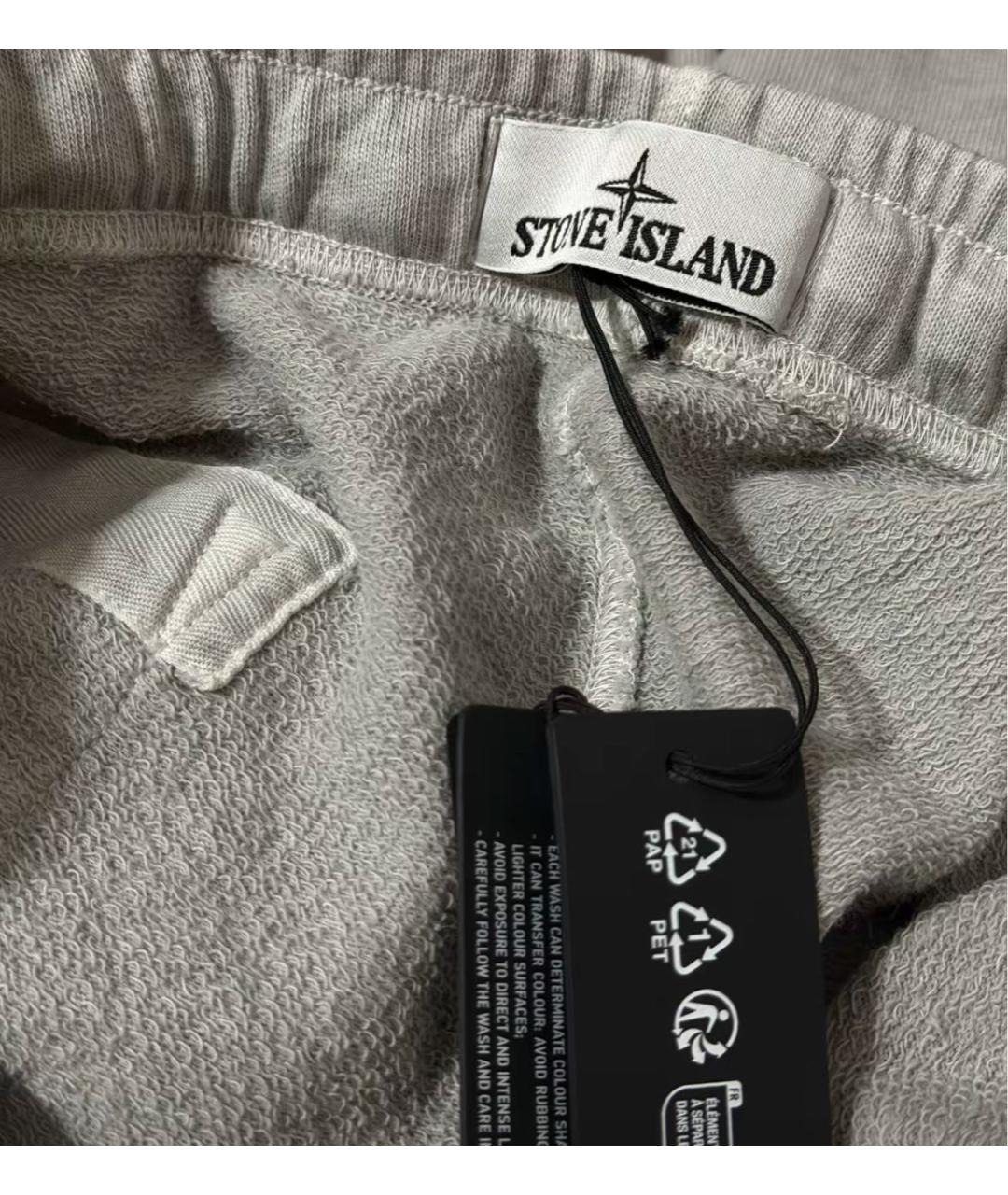 STONE ISLAND Серые шорты, фото 8