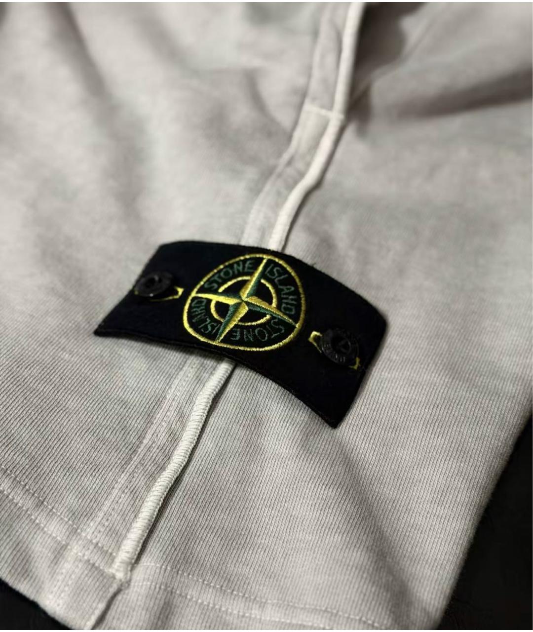 STONE ISLAND Серые шорты, фото 7
