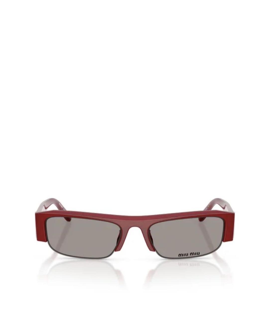 MIU MIU Бордовые пластиковые солнцезащитные очки, фото 2