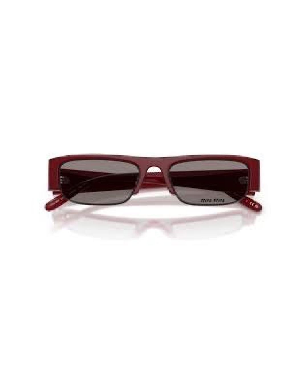 MIU MIU Бордовые пластиковые солнцезащитные очки, фото 4