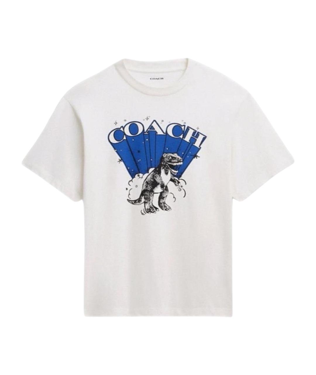 COACH Белая хлопковая футболка, фото 1