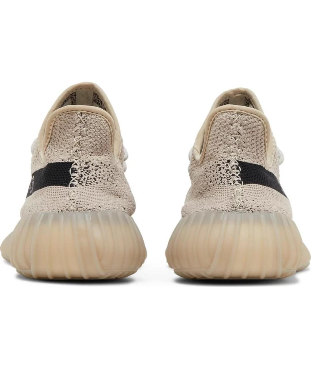 ADIDAS YEEZY Бежевые текстильные низкие кроссовки / кеды, фото 4
