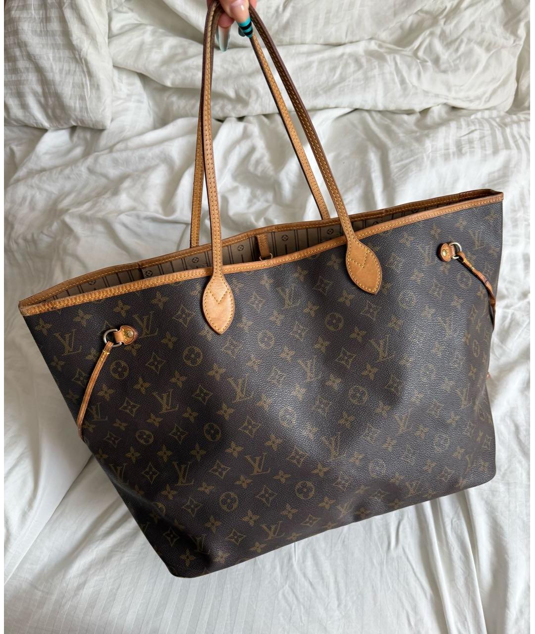 LOUIS VUITTON Коричневая сумка тоут, фото 9
