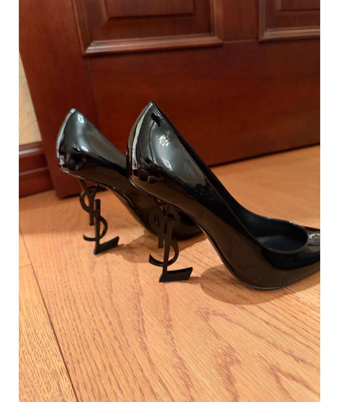 SAINT LAURENT Черные туфли из лакированной кожи, фото 5