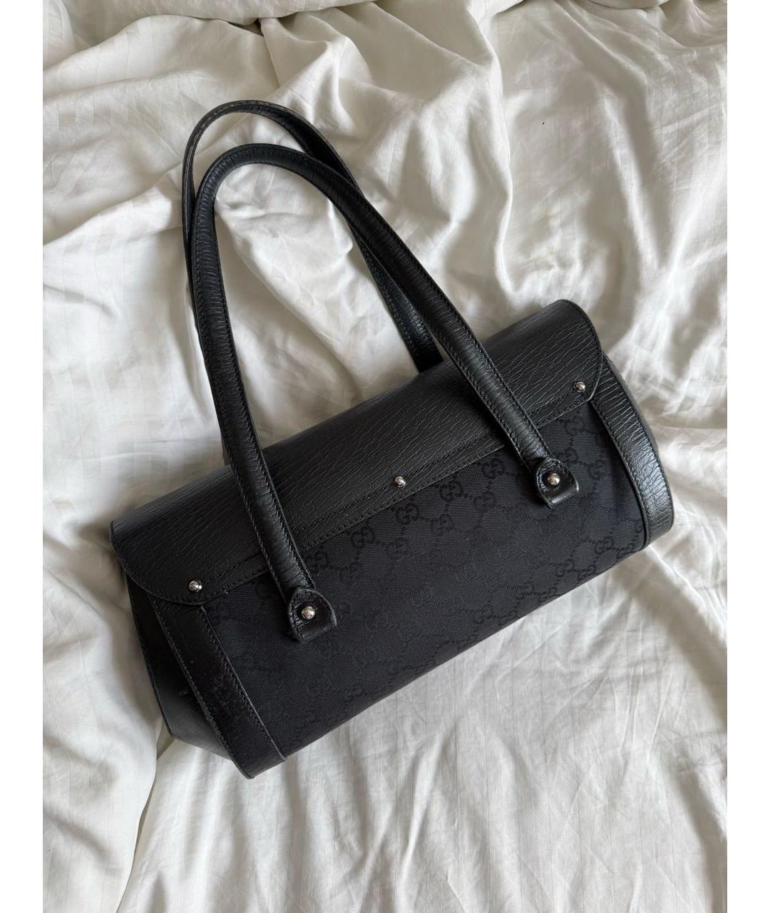 GUCCI Черная кожаная сумка с короткими ручками, фото 2