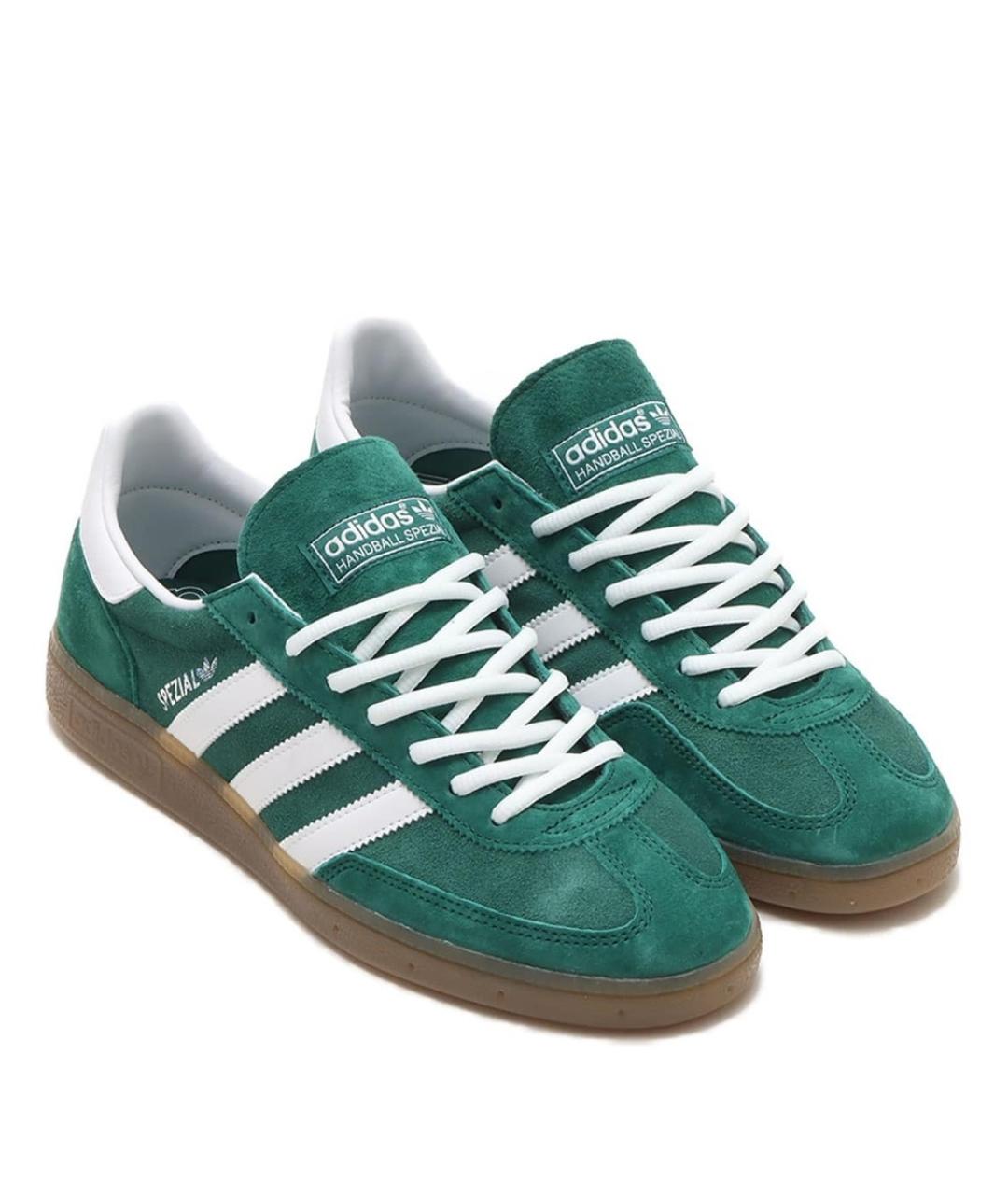 ADIDAS Зеленые замшевые низкие кроссовки / кеды, фото 2