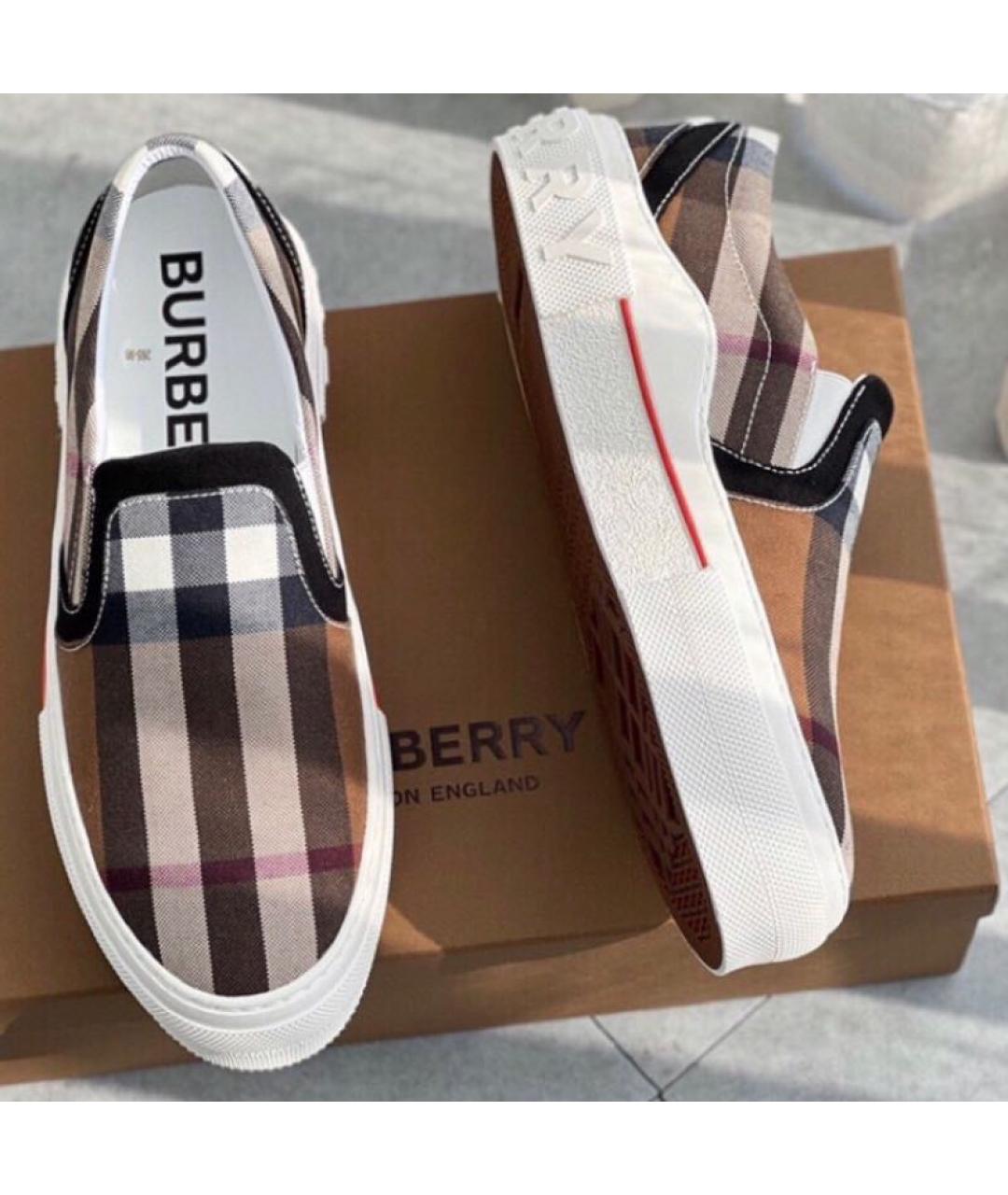 BURBERRY Бежевые слипоны, фото 8