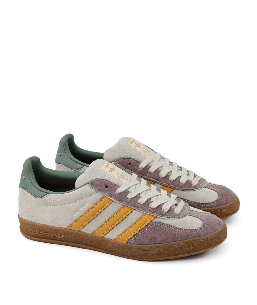 ADIDAS Бежевые замшевые низкие кроссовки / кеды, фото 2