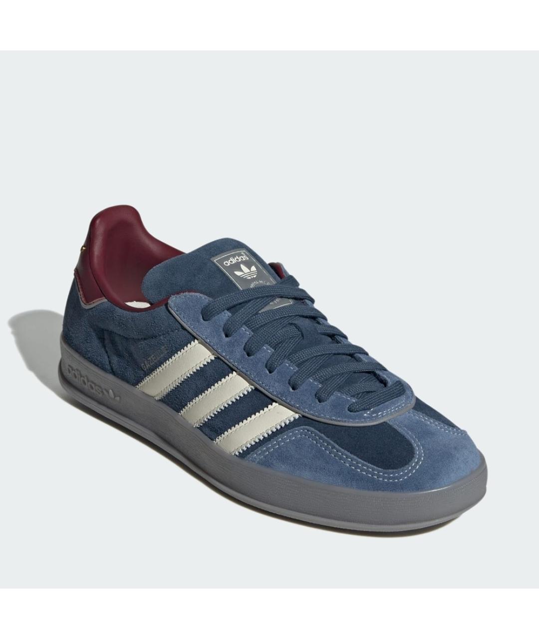 ADIDAS Синие замшевые низкие кроссовки / кеды, фото 2