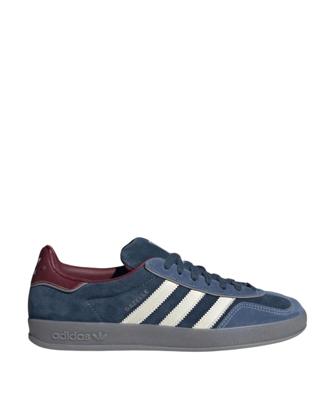 ADIDAS Синие замшевые низкие кроссовки / кеды, фото 1