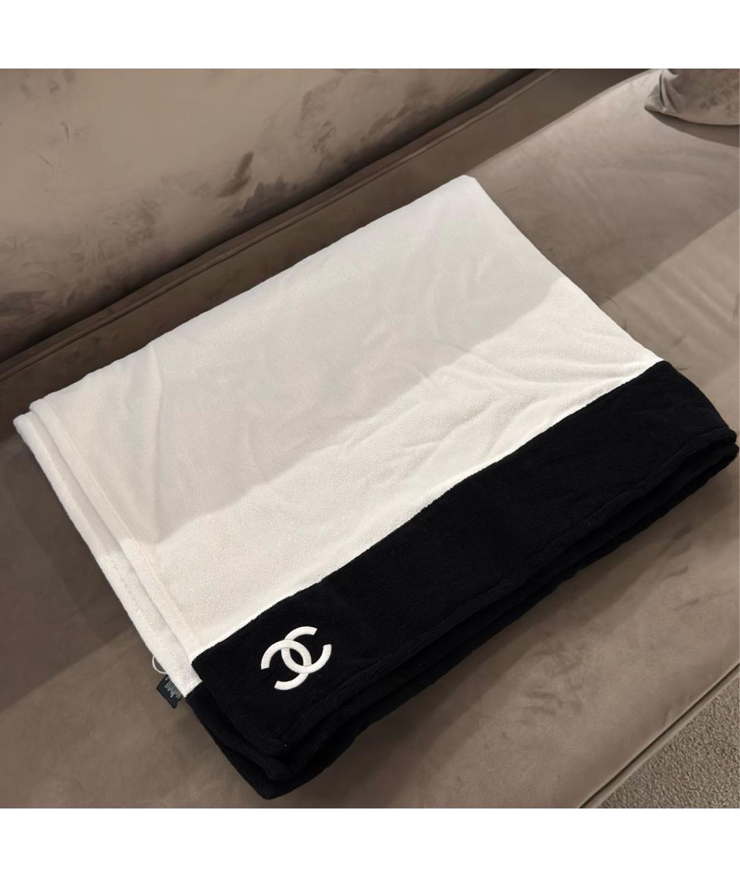 CHANEL Белая хлопковая пляжная сумка, фото 6