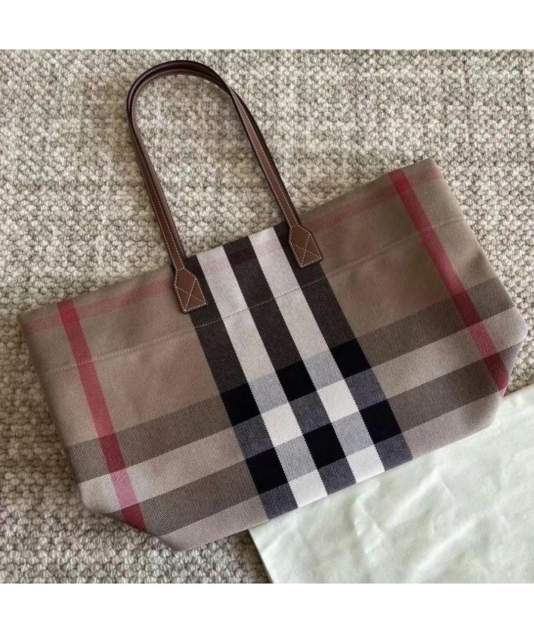 BURBERRY Бежевая сумка тоут, фото 5